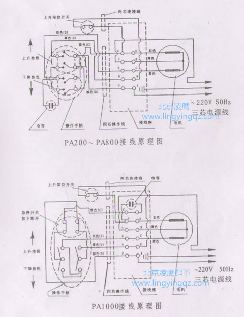 微型電動葫蘆接線原理圖