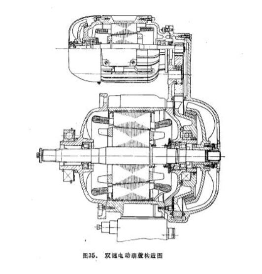 雙速電動葫蘆電機構造圖